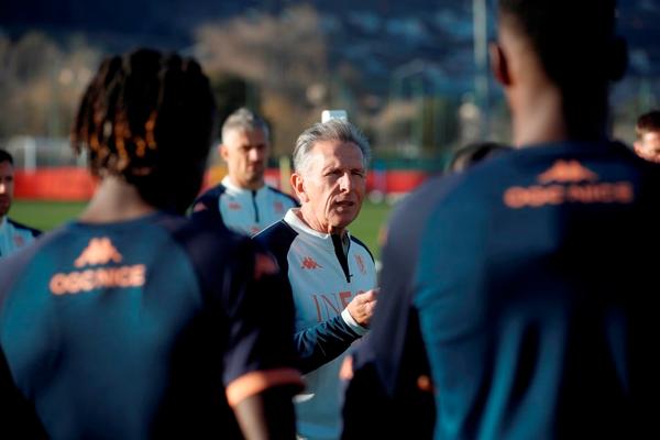 Premier entrainement de l'OGC Nice avec Claude Puel, de retour comme coach.